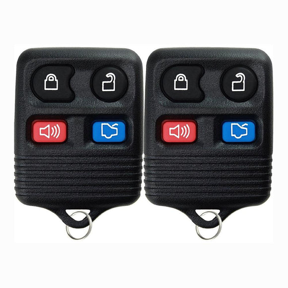 2 x Packs 2005 Ford Explorer (models with 4-button remote)- FCC CWTWB1U331 4 Button Keyless Entry Remote Compatible Replacement