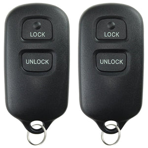 2 x 2004 Toyota Corolla - FFC GQ43VT14T 2 Button Keyless Entry Remote Fob Compatible Replacement