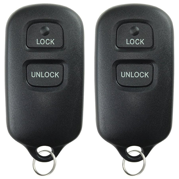 2 x 2004 Toyota Corolla - FFC GQ43VT14T 2 Button Keyless Entry Remote Fob Compatible Replacement