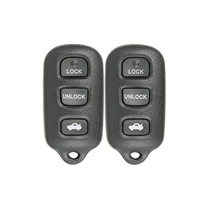 2 x 2007 Toyota Camry (For 2007 Camry - for CE Models only) - FFC GQ43VT14T 3 Button Keyless Entry Remote Fob Compatible Replacement