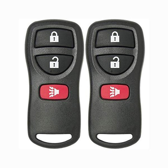 2 x Packs 2005 Nissan Titan - FCC KBRASTU15 3 Button Keyless Entry Remote Fob Compatible Replacement