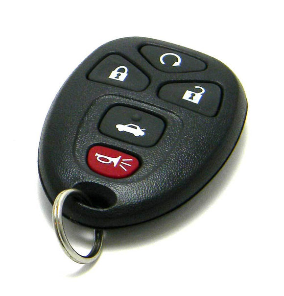 2008 Buick Lacrosse- FCC KOBGT04A 5 Button Keyless Entry Remote Fob w/ Remote Start Compatible Replacement