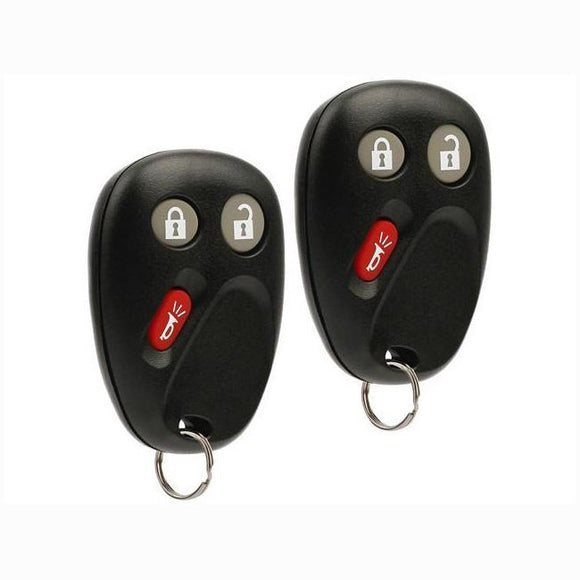 2 x packs 2005 Chevrolet Equinox - LHJ011 3 Button Keyless Remote Fob Compatible Replacement